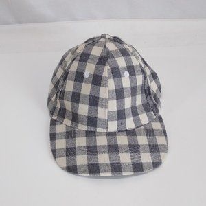 COCUS POCUS Buffalo Check Baseball Cap Hat in Gray/White Plaid